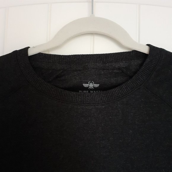 Pure Waste 100% Recycled Sweatshirt With Logo Charcoal Gray Size M - Picture 4 of 7